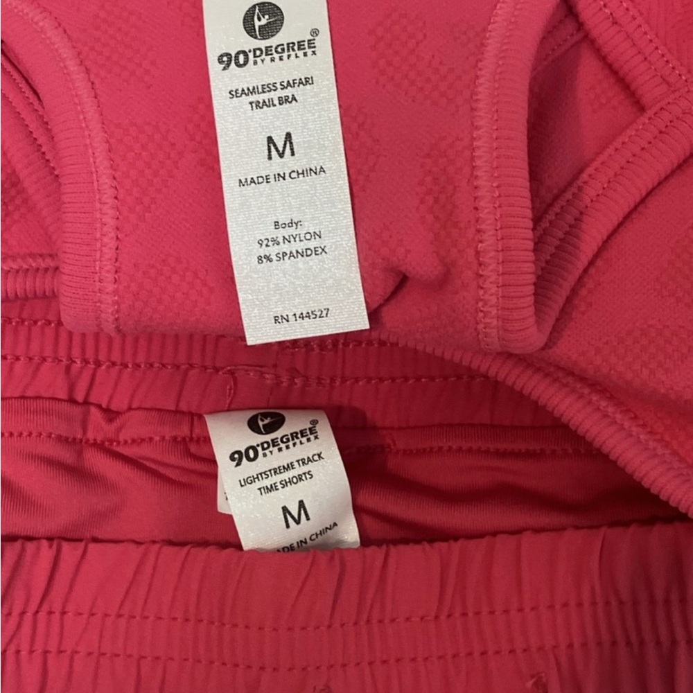 90 Degree By Reflex Pink Activewear Set - Picture 2 of 9